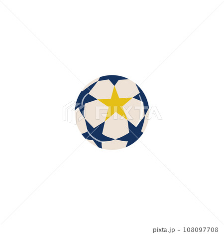 Ball with stars ornament for football game. 108097708