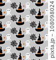Abstract Halloween seamless pattern. background color gray. Halloween characteristics. Trend print for textiles and banners using vector texture. 108098024