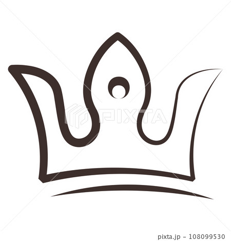 Isolated hand drawn royalty crown icon Vector Isolated hand drawn royalty crown icon Vector 108099530