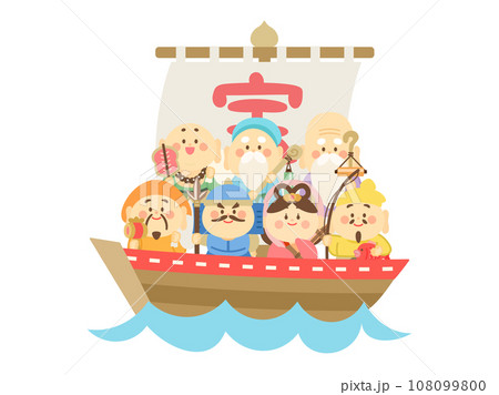 極上七福神宝船 7.8㌔ 台込横幅約57/高約70㎝東Y7-