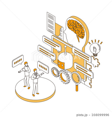 AIチャットボットのイメージイラスト AIチャットボットのイメージイラスト 108099996