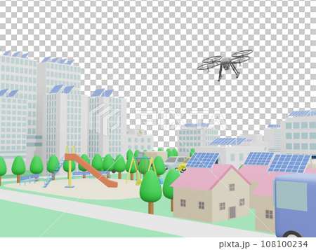 Drone aerial photography illustration 108100234