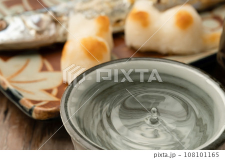 日本酒と秋刀魚 日本酒と秋刀魚 108101165