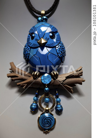 青い鳥のアクセサリー「AI生成画像」 108101381