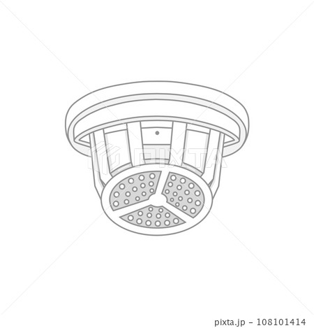 白色の定温式スポット型熱感知器 白色の定温式スポット型熱感知器 108101414