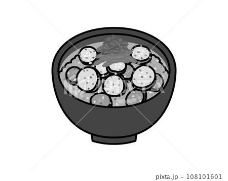 冷や汁・郷土料理・宮崎県・モノクロ 冷や汁・郷土料理・宮崎県・モノクロ 108101601
