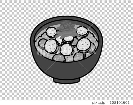冷や汁・郷土料理・宮崎県・モノクロ 冷や汁・郷土料理・宮崎県・モノクロ 108101601