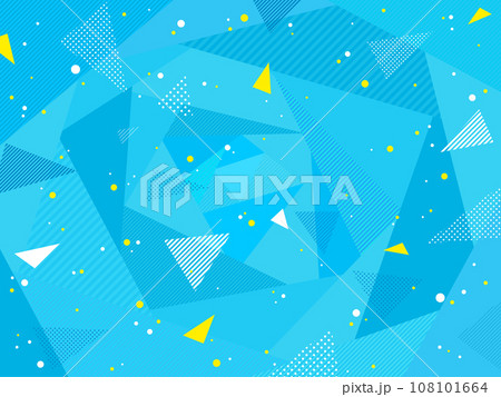 背景素材 水色 青色 イベント セール バックグラウンド素材　ポップ ドット ストライプ 108101664