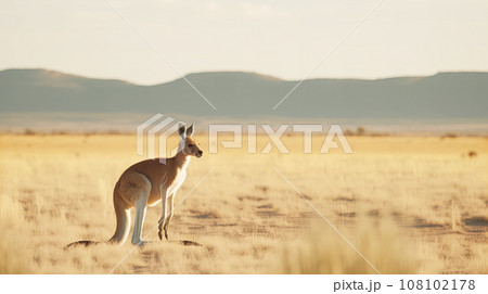野生のカンガルー 108102178