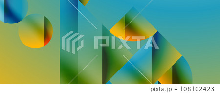 Simple geometric forms - dynamic geometric...のイラスト素材 [108102423] - PIXTA