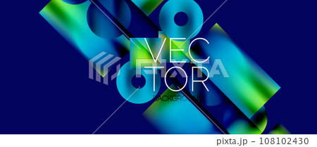 Squares and circles design. Fluid color gradients with metallic effects. Serene synergy of shapes, merging squares and circles into harmonious, captivating design Squares and circles design. Fluid color gradients with metallic effects. Serene synergy of shapes, merging squares and circles into harmonious, captivating design 108102430