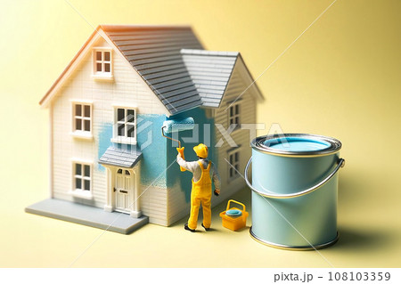 壁の塗り替えリフォーム-Generative AI 108103359