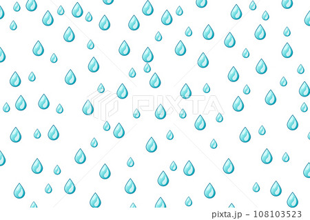 Cartoon raining isolated on white backgroundのイラスト素材 [108103523] - PIXTA