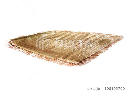 Watercolor illustration of a kitchen rug made of burlap or fabric, hand drawn Watercolor illustration of a kitchen rug made of burlap or fabric, hand drawn 108103700
