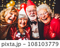 Cherishing Friendship: Seniors Celebrate Together. Generative AI. 108103779