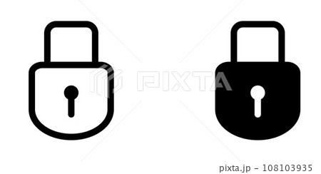 Illustration Vector graphic of padlock icon template 108103935