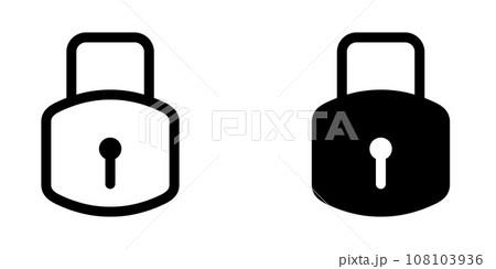 Illustration Vector graphic of padlock icon template 108103936