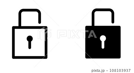 Illustration Vector graphic of padlock icon template Illustration Vector graphic of padlock icon template 108103937