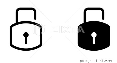 Illustration Vector graphic of padlock icon template Illustration Vector graphic of padlock icon template 108103941