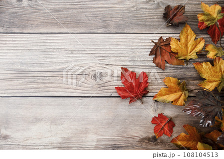 Red and orange autumn leaves background. Red and orange autumn leaves background. 108104513