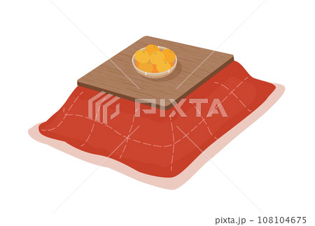 こたつとみかんのイラスト 108104675
