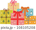 A bunch of colorful gift box Christmas hand drawn 108105208