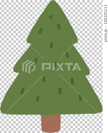 Christmas pine tree hand drawn 108105211