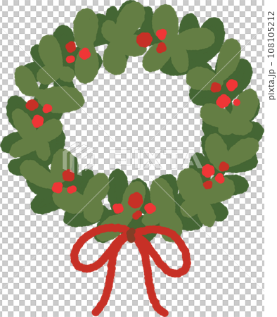 Christmas wreath hand drawn 108105212