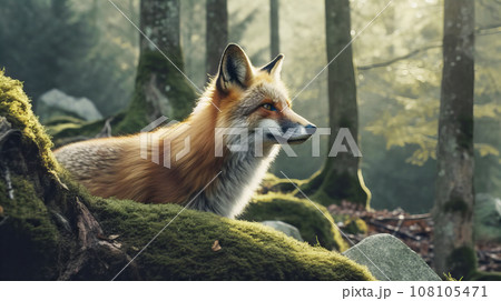 野生のキツネ 野生のキツネ 108105471