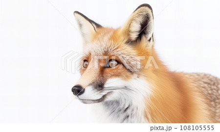 キツネ 白背景 キツネ 白背景 108105555