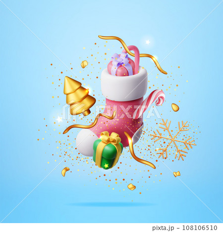 3D Christmas Stocking 3D Christmas Stocking 108106510