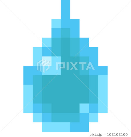 Pixel art water drop icon 5のイラスト素材 [108108100] - PIXTA