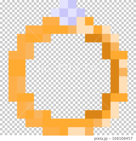 Pixel art gold wedding ring icon 2 108108457