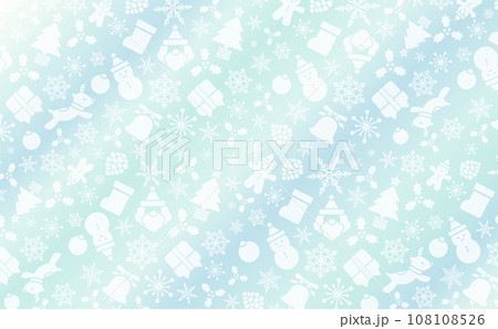 高級感・シルクなクリスマス柄のシンプルでかわいい幾何学パターンの背景素材_水色 108108526