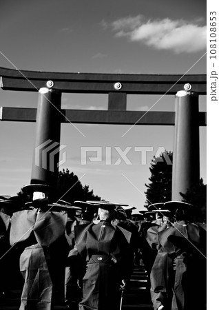 時代祭り 岡崎公園行進 白黒写真 時代祭り 岡崎公園行進 白黒写真 108108653