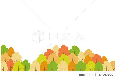カラフルな木々の背景素材 108108955