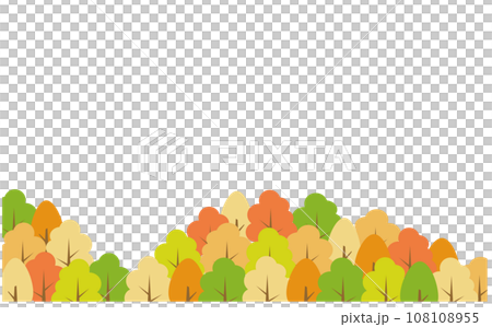 カラフルな木々の背景素材 108108955