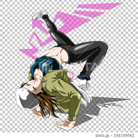 「ハローバック」ブレイクダンス/ブレイキンイラスト 108109562