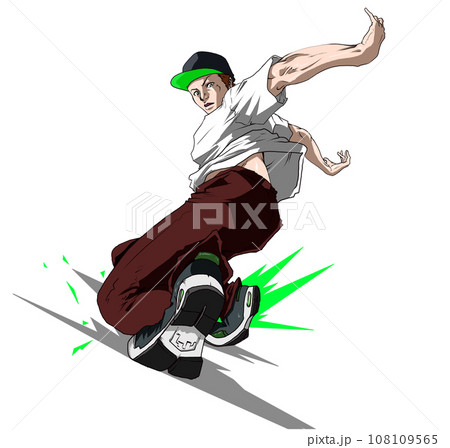「ドロップ」ブレイクダンス/ブレイキンイラスト 108109565