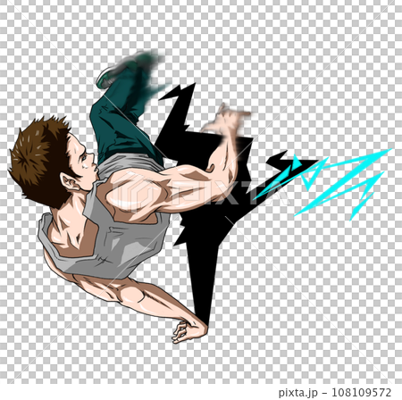 ブレイクダンス/ブレイキンイラスト「マーシャル」 108109572