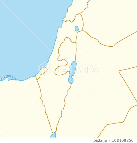 イスラエル周辺地図 108109856