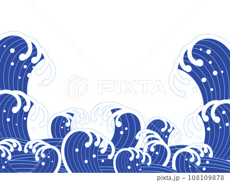 荒波の背景フレーム 108109878
