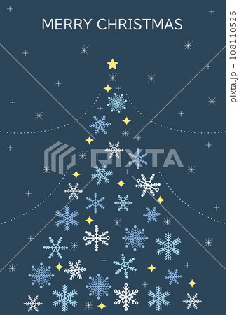 おしゃれな雪の結晶のクリスマスツリー 108110526