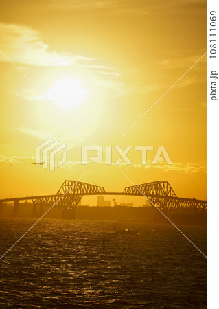 夕日に映える橋 夕日に映える橋 108111069