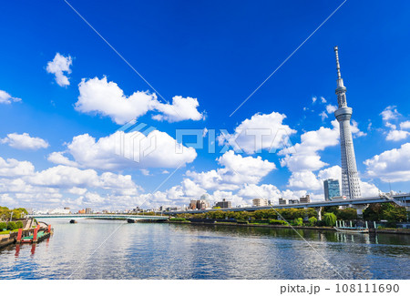 東京風景 隅田川とスカイツリー 東京風景 隅田川とスカイツリー 108111690