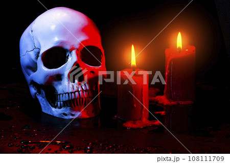 Scary skull Halloween 108111709