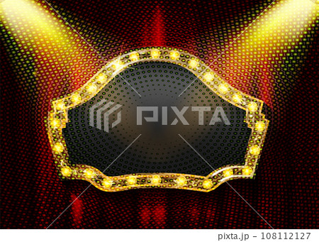 Premium Dark red curtain scene gracefully 108112127
