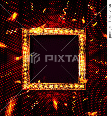 Glowing lights retro frame for advertising design Glowing lights retro frame for advertising design 108112130