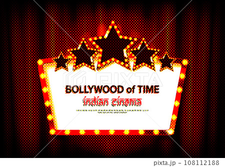 Bollywood indian cinema vector banner 108112188