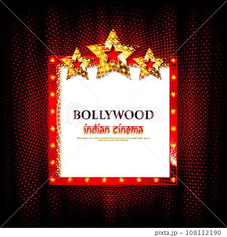 Bollywood indian cinema vector banner Bollywood indian cinema vector banner 108112190